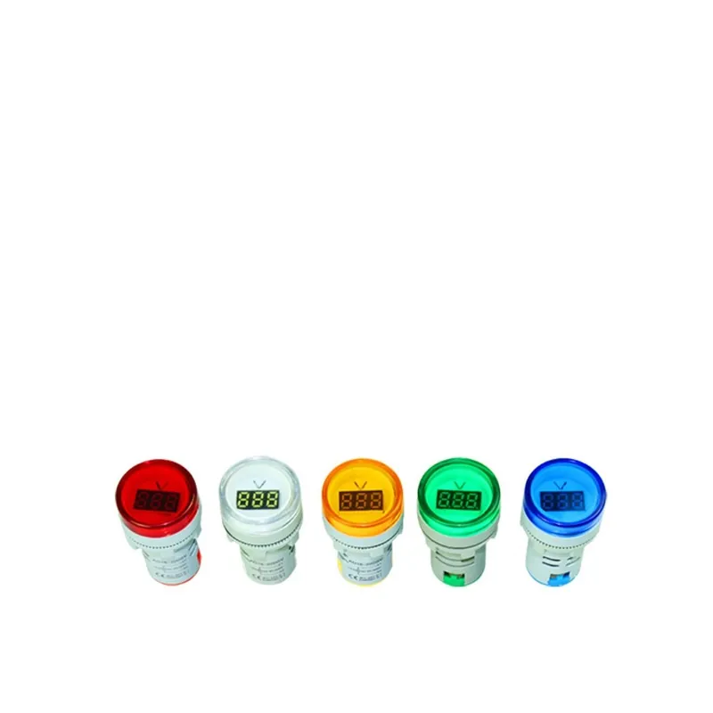 Kicsi Kijelző-Zöld-22mm AD16-22DSV Kerek Digitális Voltmérő AC 60-500V Mini Feszültségmérő LED Digitális Kijelző Jelzőlámpa Akciós ár