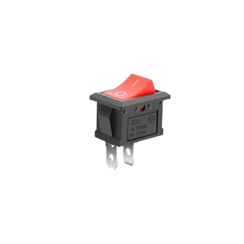 Ingyenes szállítás Piros 2Tűs ON-OFF-5db KCD1 21*15mm Csónak alakú Billenőkapcsoló 6A/250V 10A/125V AC bepattanó SPST ON OFF / IN ON OFF IN