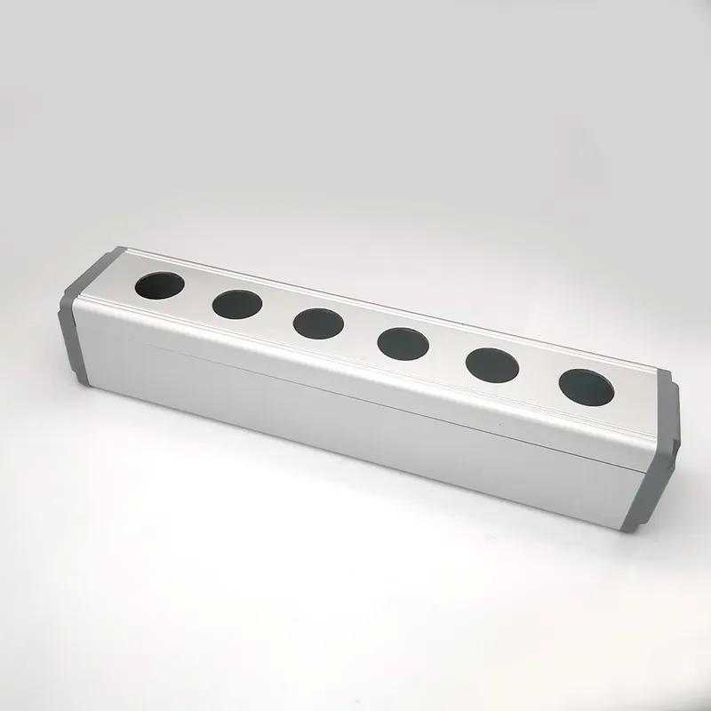 16mm 45x45mm-Hat lyukas fül nélkül-Fém Alumínum nyomógomb ipari Otthoni Vezérlő Kapcsoló doboz 16mm 19mm 22mm 1 45x45mm Gyors kiszállítás