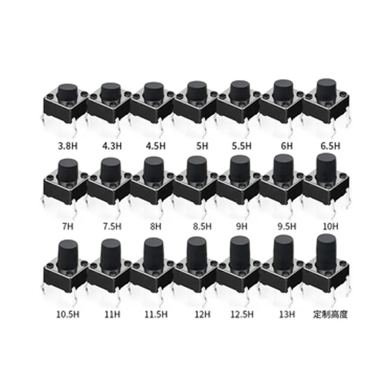 10H-20db 4,5*4,5mm Panel PCB Azonnali Kapcsoló Játék Kapcsoló Mini nyomógomb DIP Oldal 4 Tűs 4,5*4,5*3,8/4,3/4,5/5/6/7/8mm Exkluzív ajánlat
