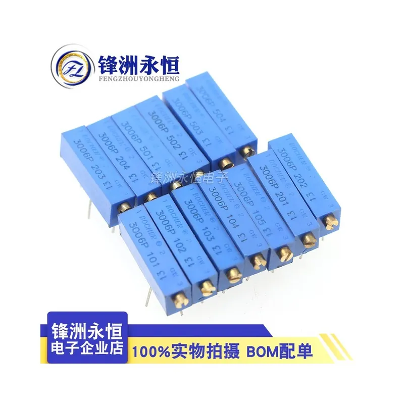 50K Ohm-10db 3006P precíziós Többfordulatú Állítható Potenciométer 1K-500K 100R 200R 500R 100 200 500 ohm Különleges ajánlat