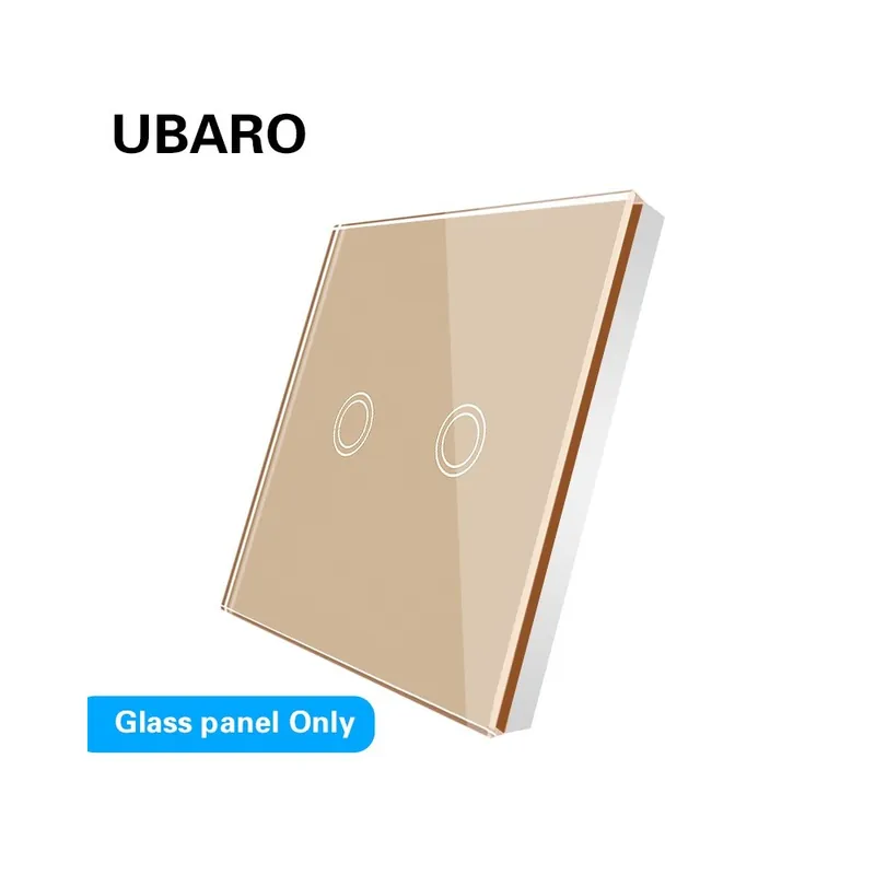 Arany színben 02-UBARO Csak Üvegpanel Fehér Fekete Arany színű edzett kristályüveg Termék Kiegészítők 86*86mm Alap Szuper akció