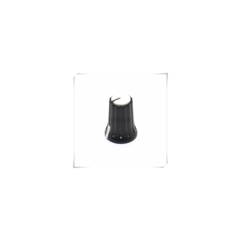 Azonnali szállítás D tengely-Fekete és Fehér-10db 12 x 16,5mm kétszínű Műanyag 6mm furat Potenciométer Kapcsoló Szabályozó