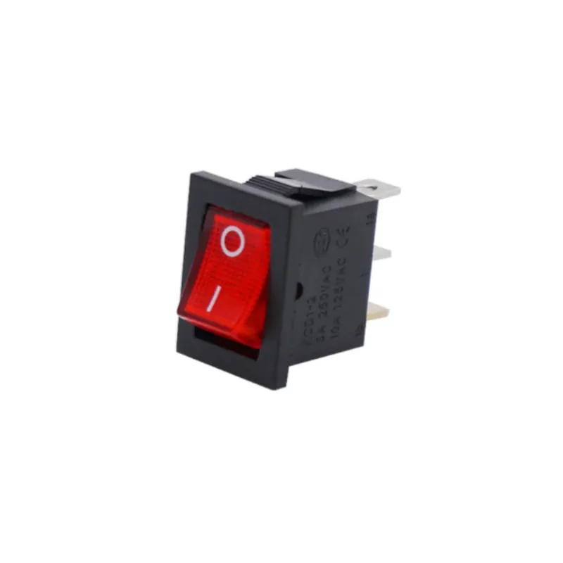 Vedd meg online Piros Lámpa 3Tűs ON-OFF-5db KCD1 21*15mm Csónak alakú Billenőkapcsoló 6A/250V 10A/125V AC bepattanó SPST ON OFF / IN ON OFF IN