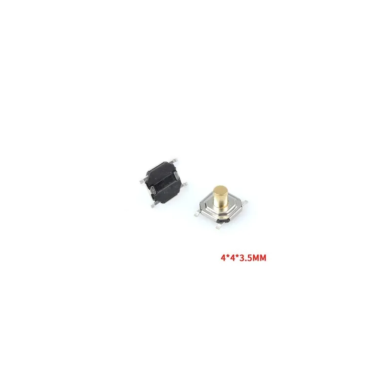 3,5-100db 4*4*1,5 SMD gomb Nyomógombos Mikrokapcsoló Vízálló réz fejű 4 Tűs 4x4x1,5/1,6/1,7/2/3mm Nézd meg most
