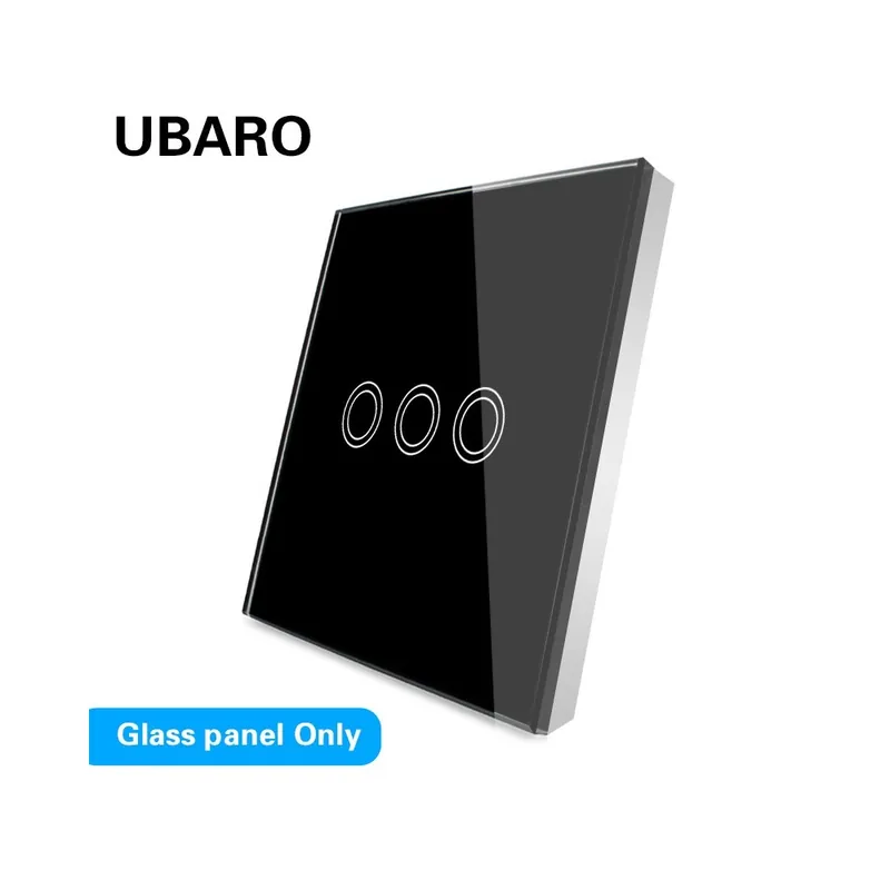 Gyors kiszállítás Fekete 03-UBARO Csak Üvegpanel Fehér Fekete Arany színű edzett kristályüveg Termék Kiegészítők 86*86mm Alap
