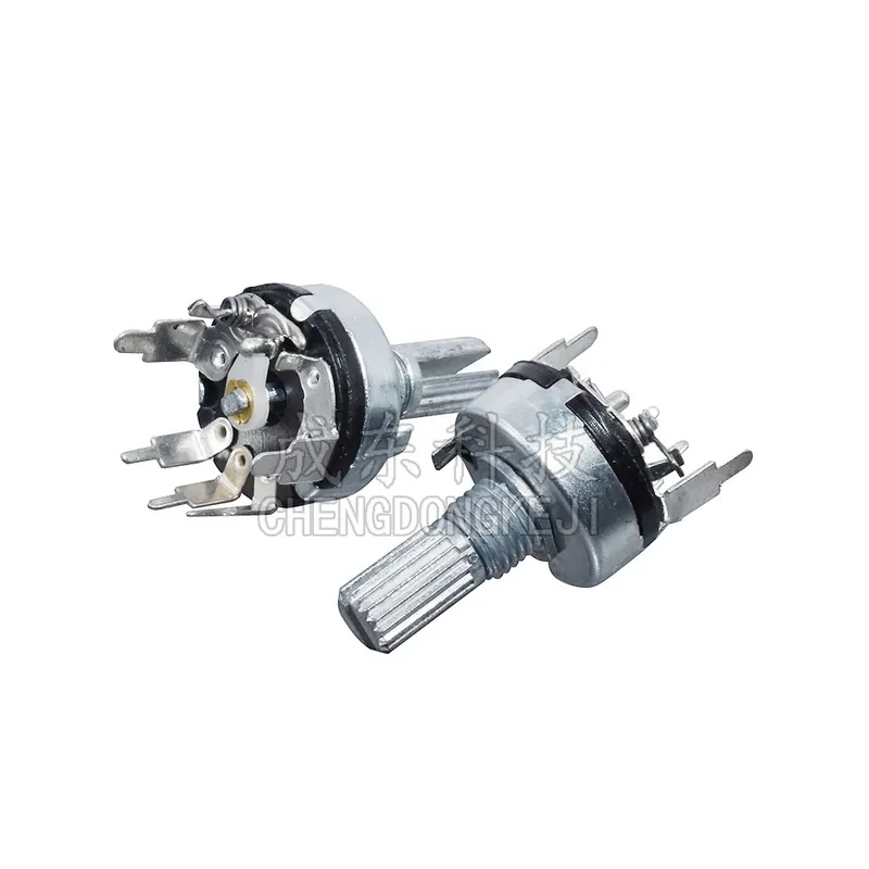 B50K-5db RV17 Potenciométer Kapcsolóval B10K20K50K fogantyú hossza 15mm Átmérőjű 17mm 5 Tűs 10K 20K 50K Biztonságos vásárlás
