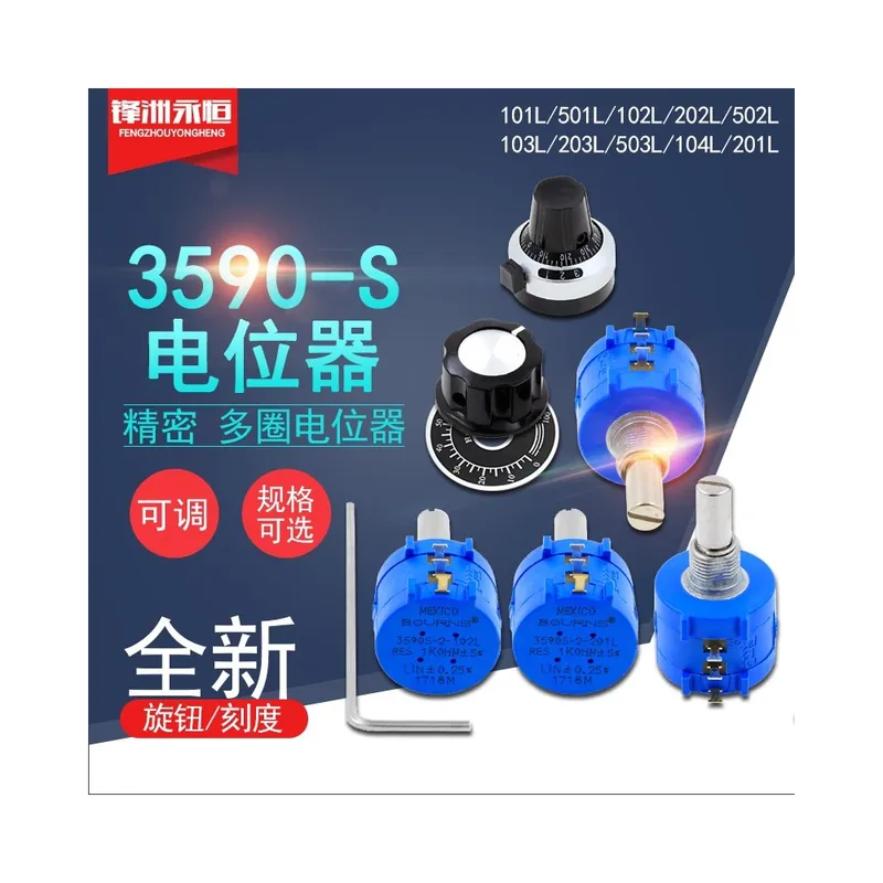 5K Ohm-3590S Többfordulatú Potenciométer 500-100K ohm precíziós Potenciométer Állítható ellenállás 3590 102 202 502 103 Kihagyhatatlan ajánlat