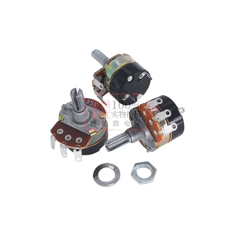 50K Ohm-2db WH138-1 Állítható ellenállású sebességszabályzó Potenciométer Kapcsolóval hossza 20mm B5K-B500K Bestseller