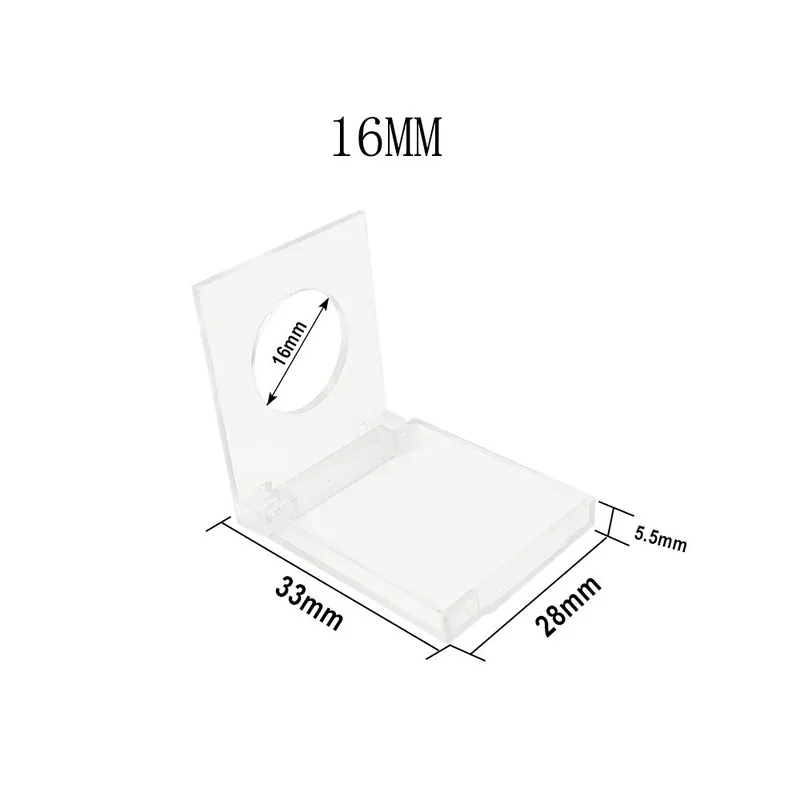 Vedd meg most 5db-16mm kupak-2/5/10db Fém gomb porálló kupak 16mm/19m/22mm Vízálló Védőborításhoz Áttetsző Védődoboz