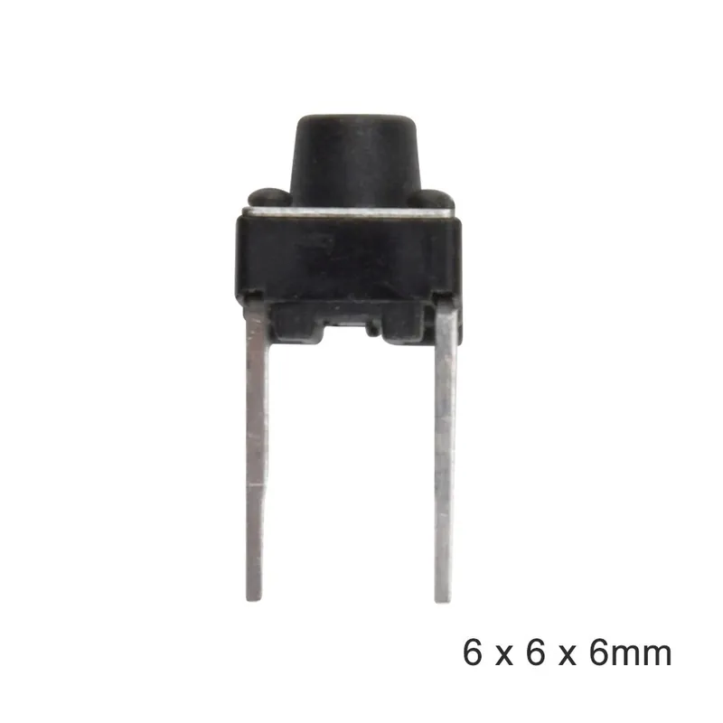 Legnépszerűbb 100db 6X6X6mm-100db Nyomógombos Kapcsoló Azonnali 6*6*6mm 7mm 8mm 9mm 10mm Kettő Középtűs Kapcsolóhoz
