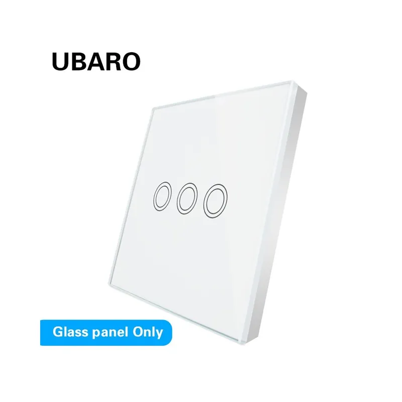 Fehér 03-UBARO Csak Üvegpanel Fehér Fekete Arany színű edzett kristályüveg Termék Kiegészítők 86*86mm Alap Rendeld meg most