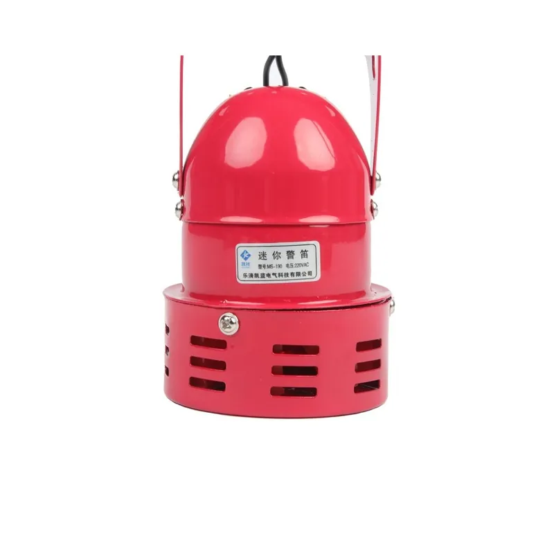 Expressz kézbesítés DC 24V-AC 220V 110V DC 12V 24V 110DB Piros Mini Fém Motor Sziréna ipari Riasztó hang Elektromos lopásvédelem MS-190
