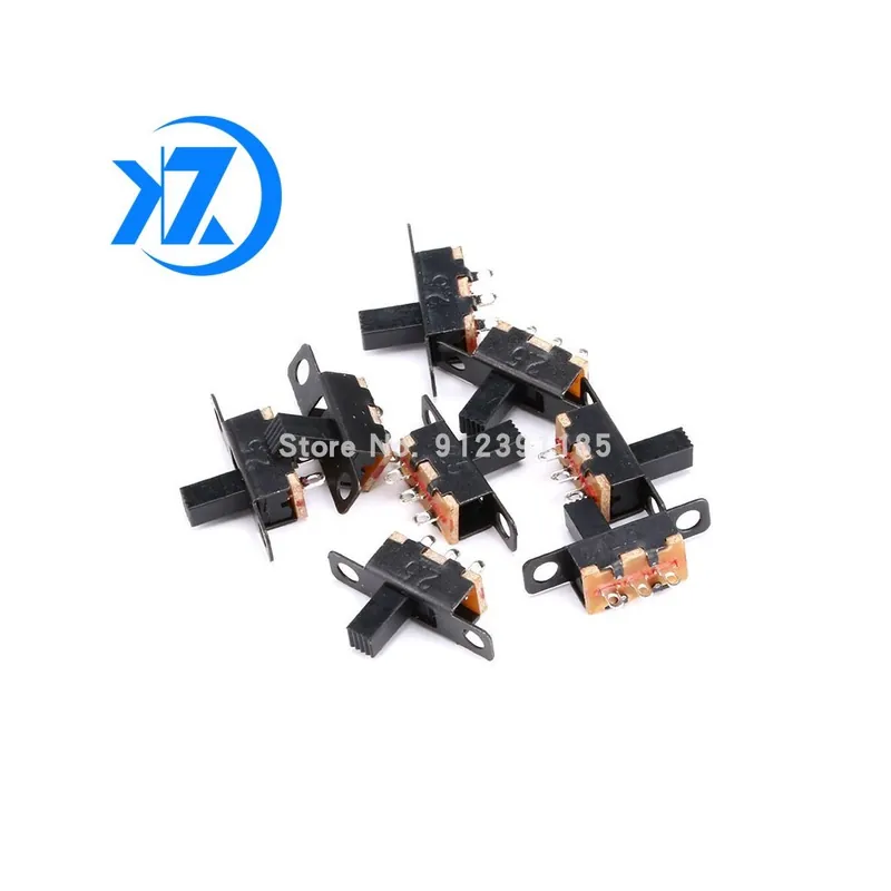 Gyors kiszállítás Fogantyú hossza 5mm-20db SS12F15 Váltó kapcsoló Tolókapcsoló 3 Tűs 2 Pozíciós SS12F15G4 SS12F15G5 SS12F15G6