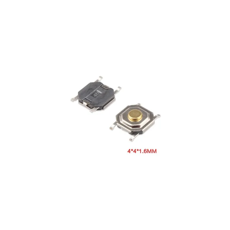 Prémium 1,6-100db 4*4*1,5 SMD gomb Nyomógombos Mikrokapcsoló Vízálló réz fejű 4 Tűs 4x4x1,5/1,6/1,7/2/3mm