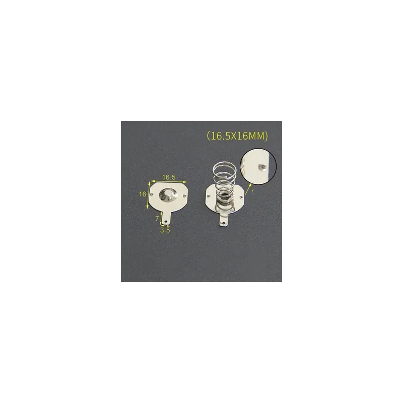 16,5X16MM-YYT 10db 18650 akkumulátor lap 16*16*18,5mm Rugó Érintkező lap Elemtartó doboz pozitív és negatív szimpla bipoláris Szuper ajánlat