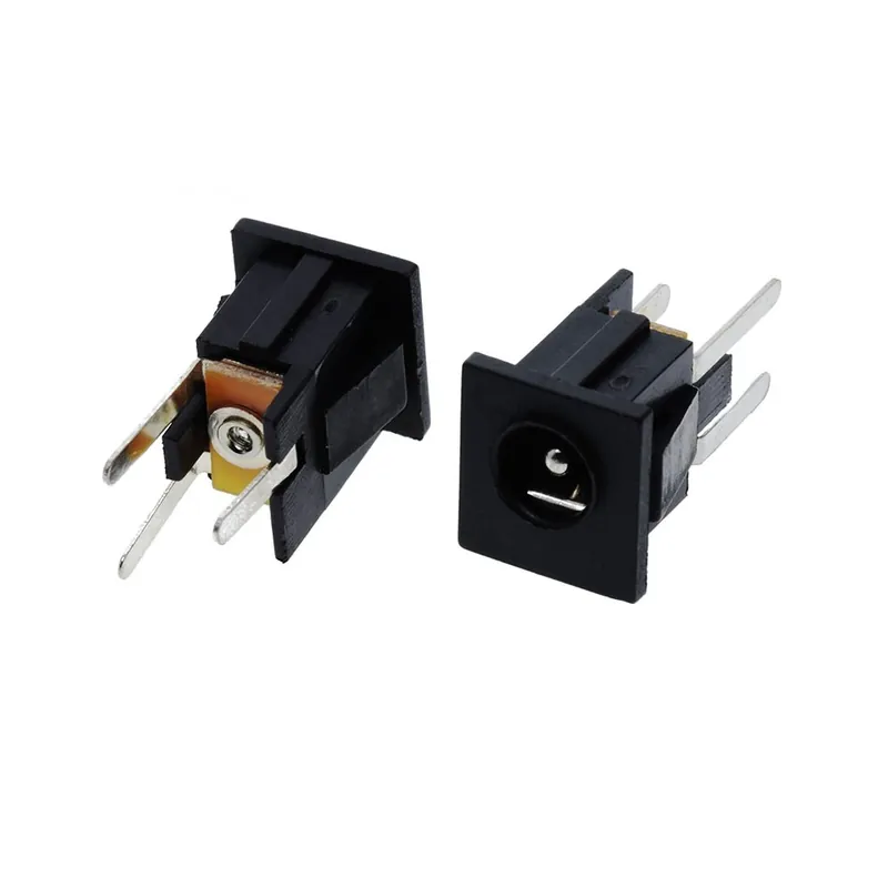 5,5x2,5mm-10db DC-068 DC Teljesítmény aljzat csatlakozó Tápegység Anya Jack tápfeszültség csatlakozó 3 Tűs 5,5*2,1 5,5x2,5mm Expressz szállítás