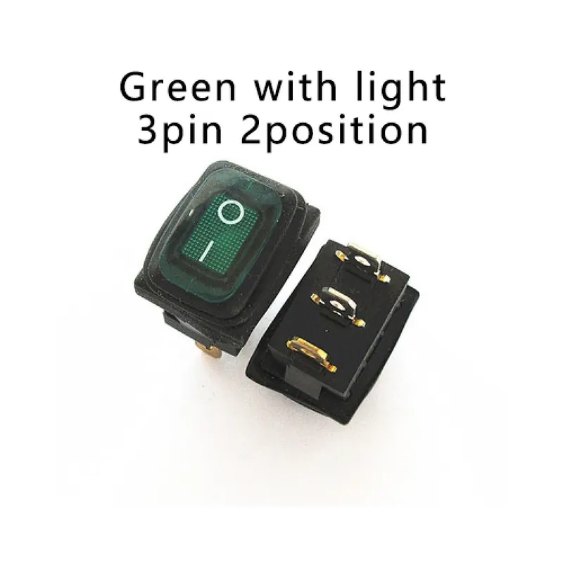 2-es méret-KCD1 KCD3 10-20A 125V 250V AC DPST Lezárt Vízálló Automatikus Csónak alakú Billenőkapcsoló ON OFF Prémium