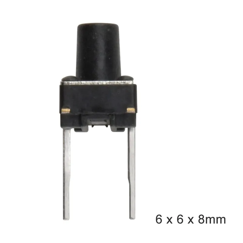 Alacsony ár 100db 6X6X8mm-100db Nyomógombos Kapcsoló Azonnali 6*6*6mm 7mm 8mm 9mm 10mm Kettő Középtűs Kapcsolóhoz