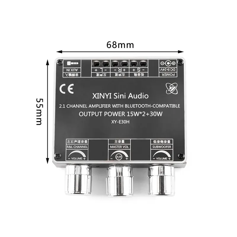 XY-E30H-Sztereó digitális Teljesítmény erősítő Bluetooth kompatibilis XY-C50L Dual 2.0 2.1 BT5.0 Erősítő modul Kedvezményes ár