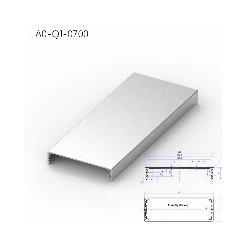 250mm-A0-QJ-0700-BRZHIFI 6061 Extrudált alumínium Profil Bútor dekorációhoz Barkács Egyedi hardver doboz Strukturális Alumínum Kedvezmény