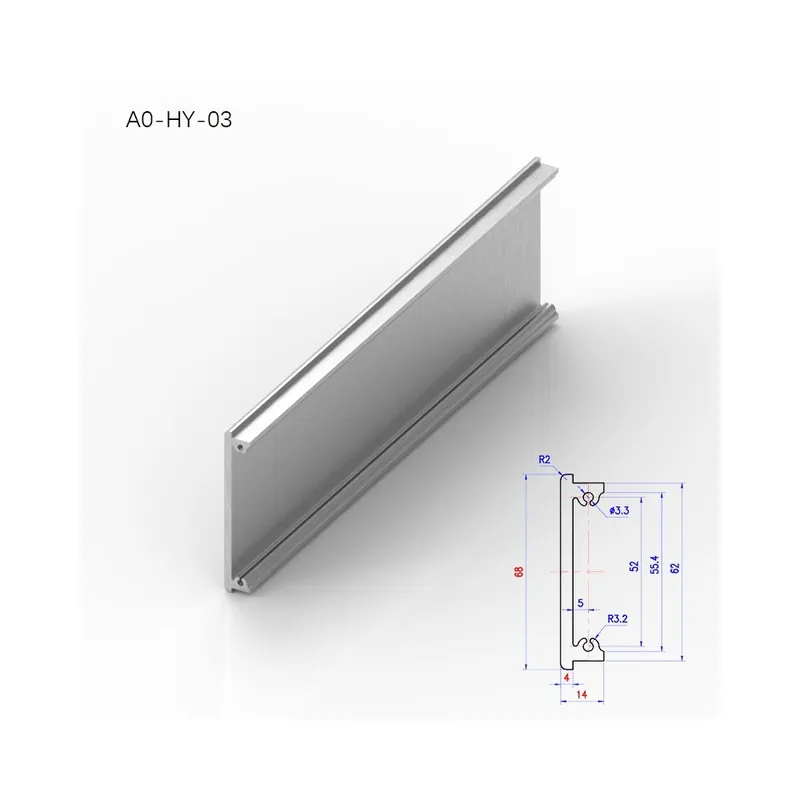 Gyors szállítás A0-HY-03-100-6061 Extrudált alumínium Profil 4mm vastagságú Erősítő Panel elektronikai berendezésekhez