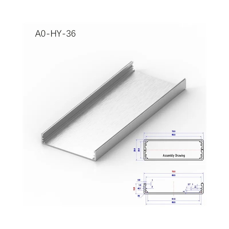 Vedd meg online 300mm-A0-HY-36-Professzionális Gyártó 6061 Extrudált Alumínium Profil Panel Elektronikus berendezések ipari burkolatához