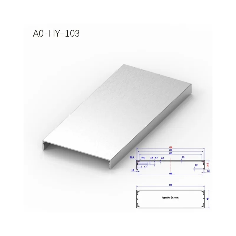 150mm-A0-HY-103-BRZHIFI 6061 Alumínium Profil Hangerősítő Audio erősítő elektronikus berendezésekhez Eloxált Alumínum Legkelendőbb