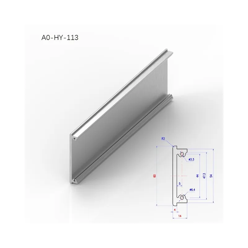 A0-HY-113-300-6061 Extrudált alumínium Profil 4mm vastagságú Erősítő Panel elektronikai berendezésekhez Vásárlói kedvenc