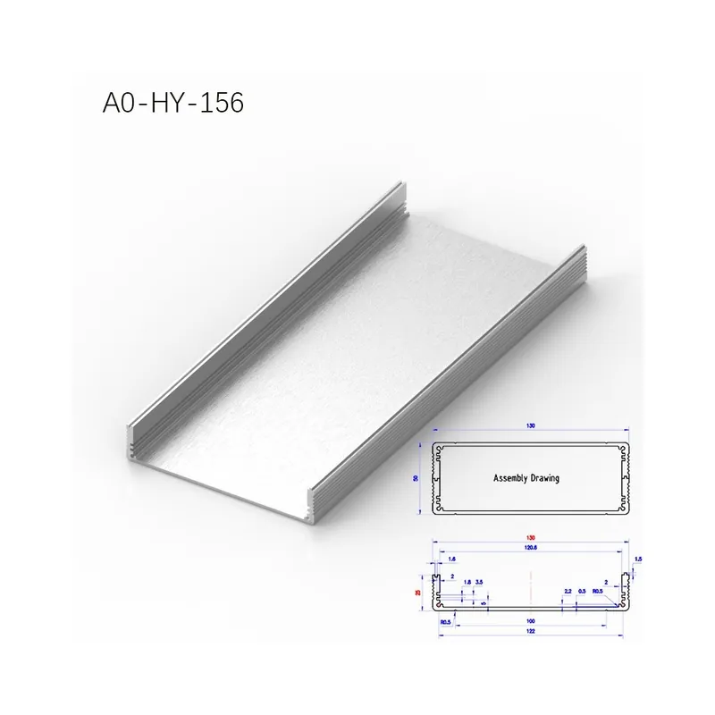 Akciós ár 200mm-A0-HY-156-BRZHIFI 6061 Extrudált alumínium Profil Bútor dekorációhoz Barkács Egyedi hardver doboz Strukturális Alumínum
