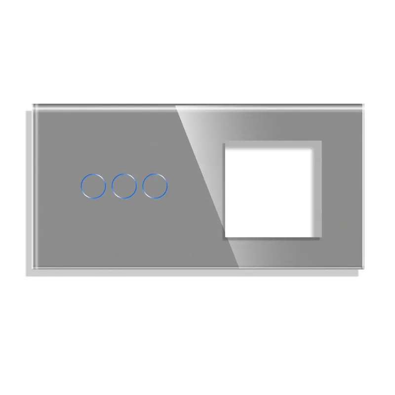 Szürke3-Bingoelec Edzett Üveg Panel és aljzat keret Három színű Panel 86*157mm Kedvezményes ár