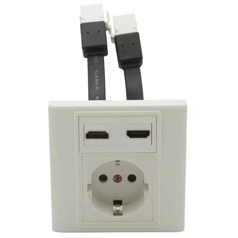 Biztonságos vásárlás 2HDMI Kábel-EU 86 típus HDMI CAT6 Koaxiális TV RG6 USB 3.0 csatlakozó Fali lemez Testreszabható
