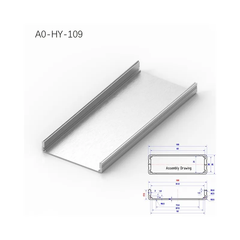 A0-HY-109-200mm-Professzionális Gyártó 6061 Extrudált Alumínium Profil Testreszabhatóek alváza Expressz szállítás
