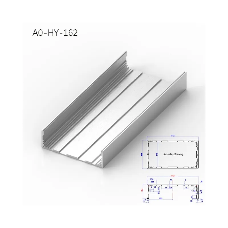 200mm-A0-HY-162-BRZHIFI Személyre szabott 6061 Ipari Slot Extrudált alumínium Profil Bútordekorációs elektronikai hardverekhez Olcsó