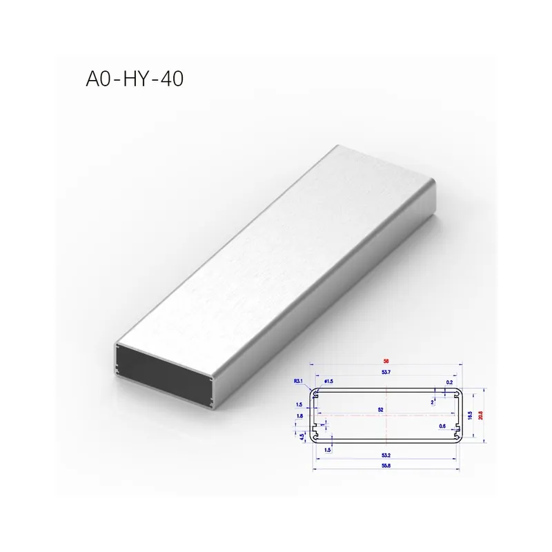Végkiárusítás A0-HY-40-150mm-BRZHIFI 6061 Extrudált Alumínium Profil Eloxált Hifi Tartó Négyzet alakú Cső audioerősítő ház