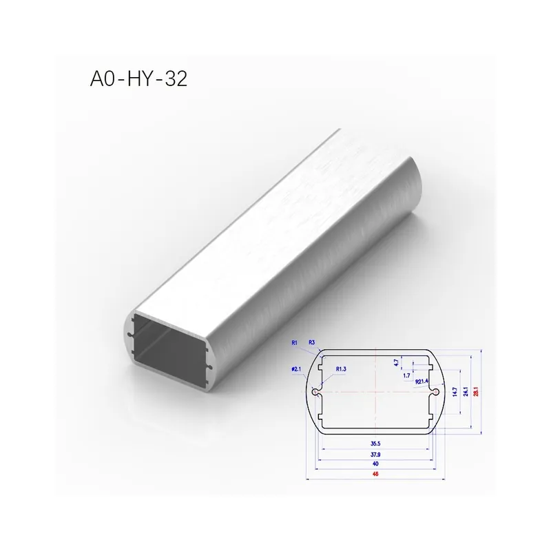 Bestseller 200mm-A0-HY-32-BRZHIFI 6061 Alumínium Profil Burkolat Kerek cső Elektronikus berendezésekhez Ipari CNC alkatrészek