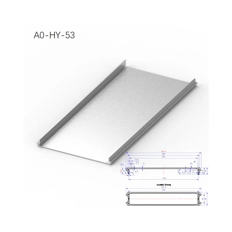 Legnépszerűbb 250mm-A0-HY-53-BRZHIFI Alumínium Extrúziós profil CNC audio házhoz Ipari berendezések anyagai
