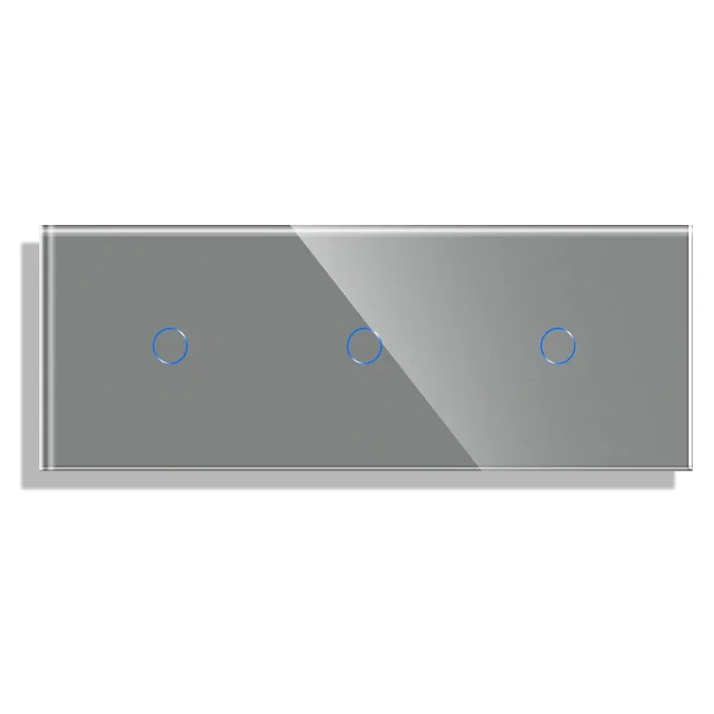 Vásárlói kedvenc Szürke1-86*229mm Tripla soros érintésérzékelő kapcsoló Panel kapcsolóval kombinálható Funkció részhez