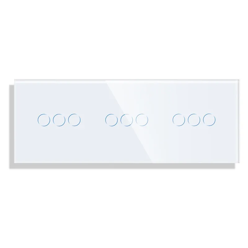 Fehér3-86*229mm Tripla soros érintésérzékelő kapcsoló Panel kapcsolóval kombinálható Funkció részhez Outlet