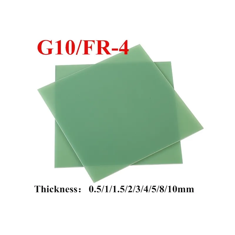 0,5mm-100mmx150mm 2db-Személyre szabott Világos zöld FR4 Üveggyapot Lap G10 3240 FR-4 Epoxi gyanta tábla Üvegszál 3D nyomtatás Bestseller