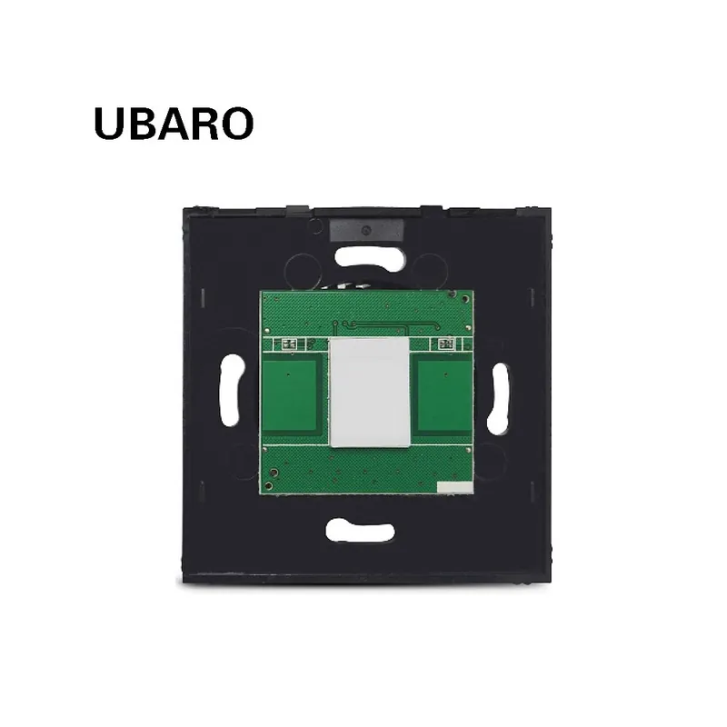 ZS-DHB01-UBARO EU/UK Kristályüveg Panel nélkül Fali érintőkapcsoló PC anyag Elektromos érzékelő Alkatrész Tartozék 100-240V Vedd meg most