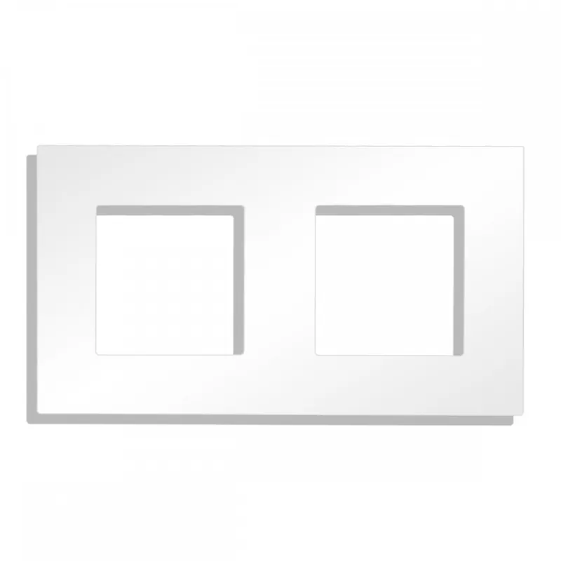 Outlet Fehér2-Bingoelec EU szabvány Fali Nyomógomb Villanykapcsoló aljzat Kimenet Négyzet alakú PC Panel modul