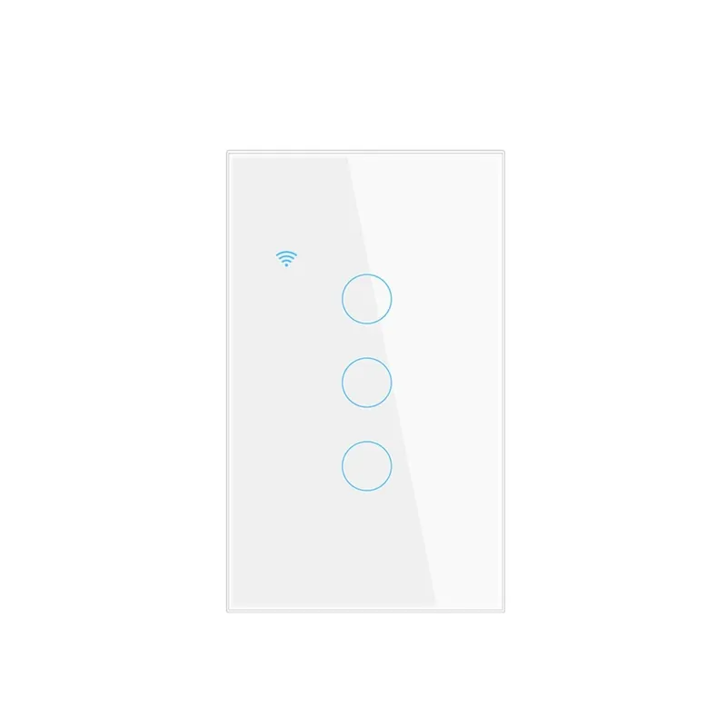 Szuper ajánlat 3 soros Fehér-GIRIER Smart Wifi Villanykapcsoló Smart Érintős Fali kapcsolók EU Alexa Alice Google Home támogatással