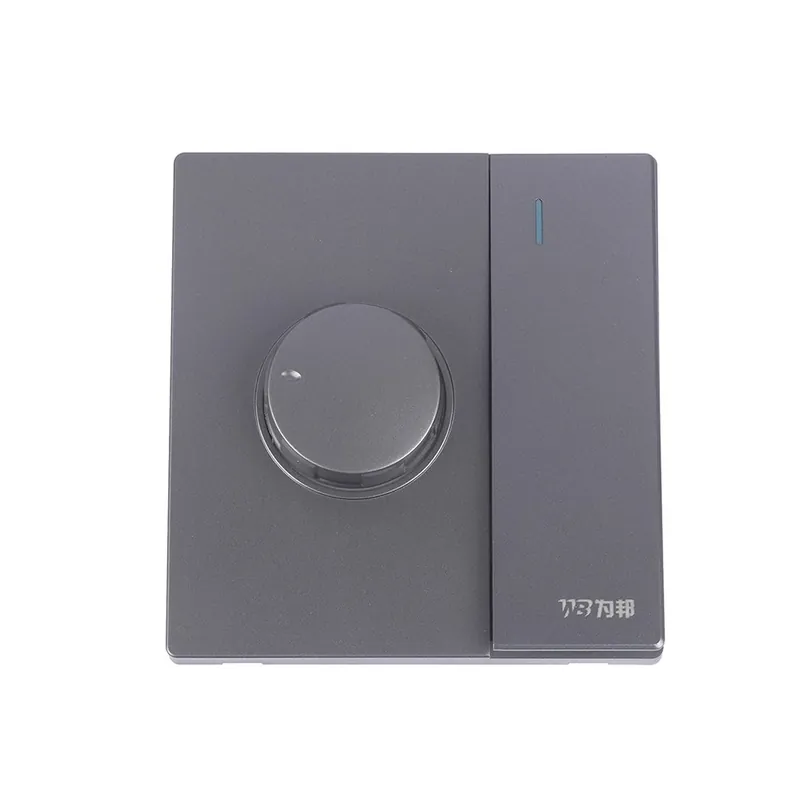 Szürke-220V Univerzális beállítás Mennyezeti ventilátor fordulatszám-szabályozó kapcsoló Fali gomb Fényerő-szabályozó Olcsóbb