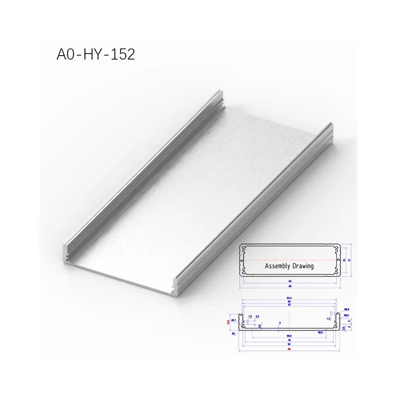 100mm-A0-HY-152-BRZHIFI 6061 Személyre szabott Extrudált alumínium Profil Audioerősítő házhoz/Elektromos berendezéshez/Ablakhoz Olcsóbb