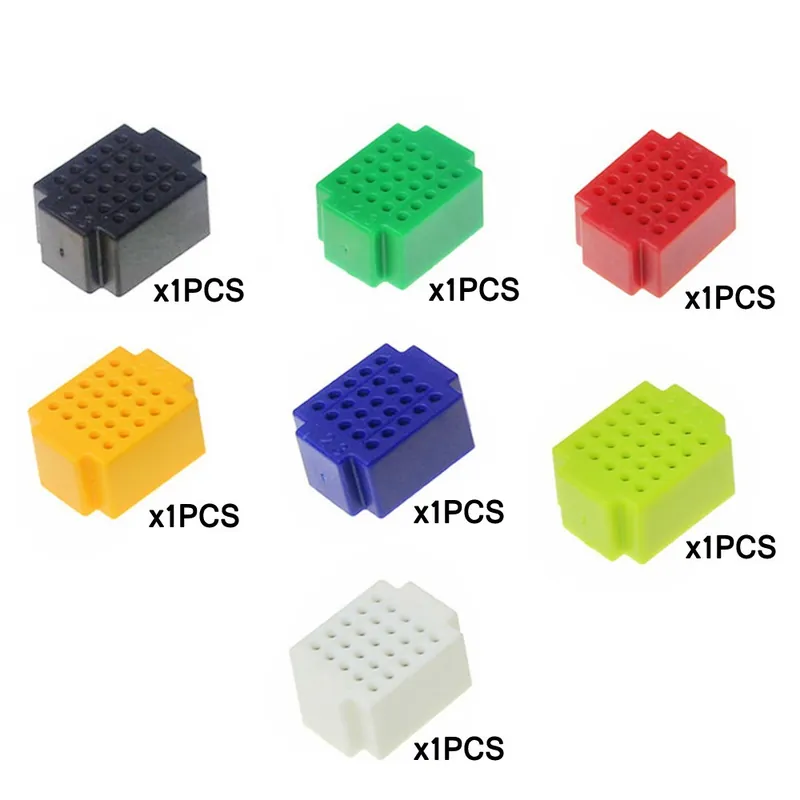 Outlet Vegyesen 7 színben x5db-ZY-25 pontos forrasztás nélküli PCB Kenyértábla Mini Univerzális Teszt Prototábla Arduino-hoz lego