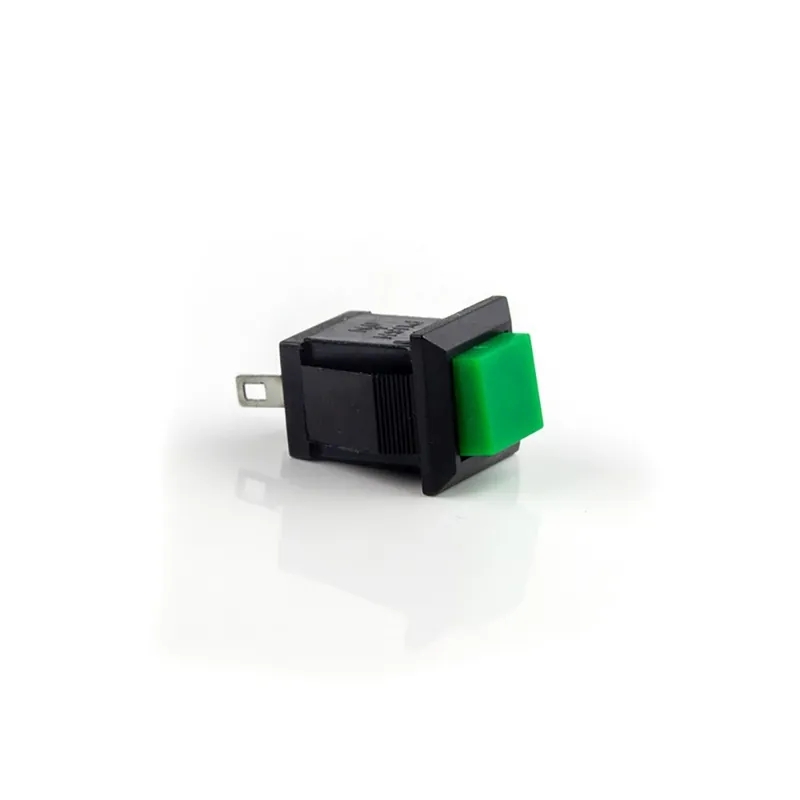 Exkluzív ajánlat Azonnali-Zöld 6db-6db ON-OFF Négyzet alakú ON nyomógombos kapcsoló 2A 250V/4A 125V AC Elektromos kapcsoló DS-429