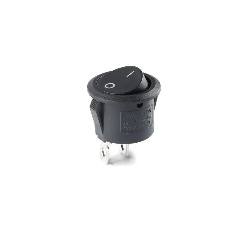 Szuper akció 2P2D Fekete-5db KCD1 23MM Kerek kapcsoló 2/3 Tűs ON-OFF-ON 6A/250VAC 10A/125VAC SPST LED autó Világítással