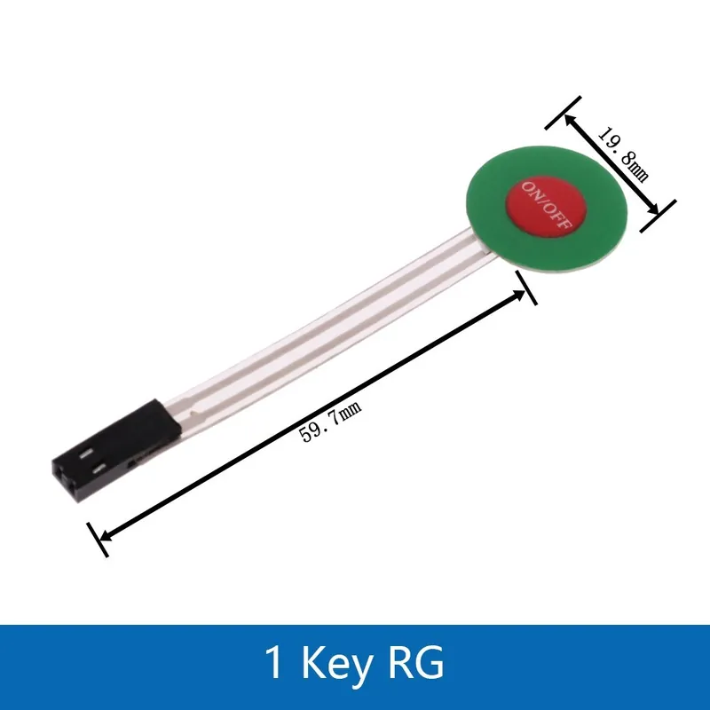 1 gombos Piros-Zöld-Kulcsgomb Membrán kapcsoló Mátrix Soros Keypad billentyűzet Kezelőpanel Pad Arduino-hoz Smart Ingyenes szállítás