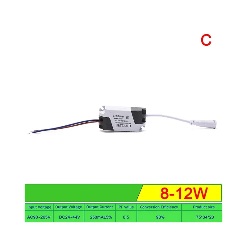 Kiárusítás C-1db LED panel világítás meghajtó LED lámpa meghajtór DC fejpanel lámpa Tápegység Tápegység 13-18W-os világításhoz